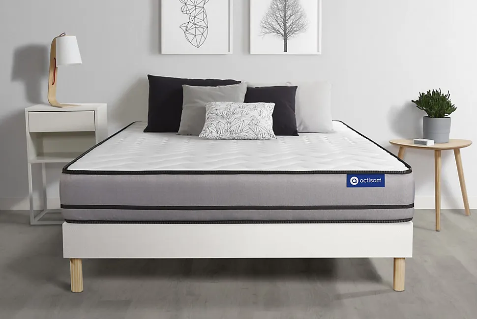 Ensemble Latex et mémoire de forme de confort Très ferme avec sommier kit