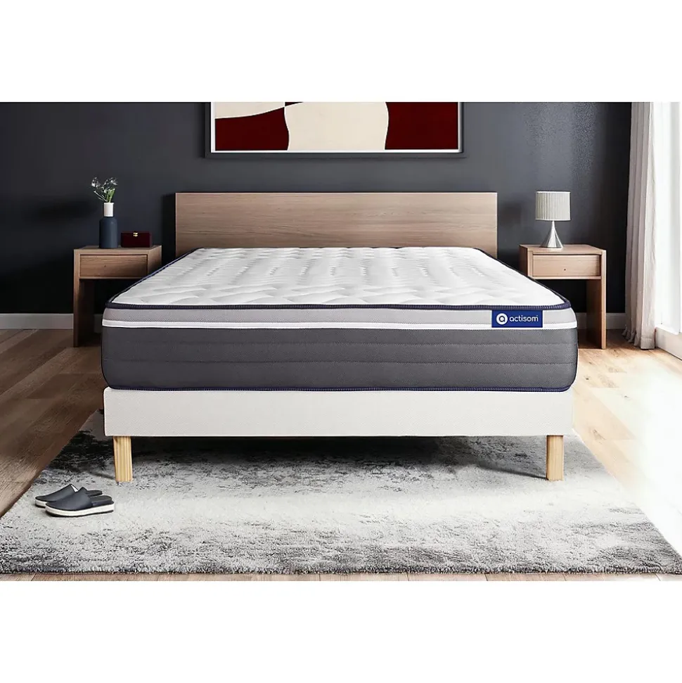 Ensemble Latex et mémoire de forme de confort Très ferme avec sommier kit