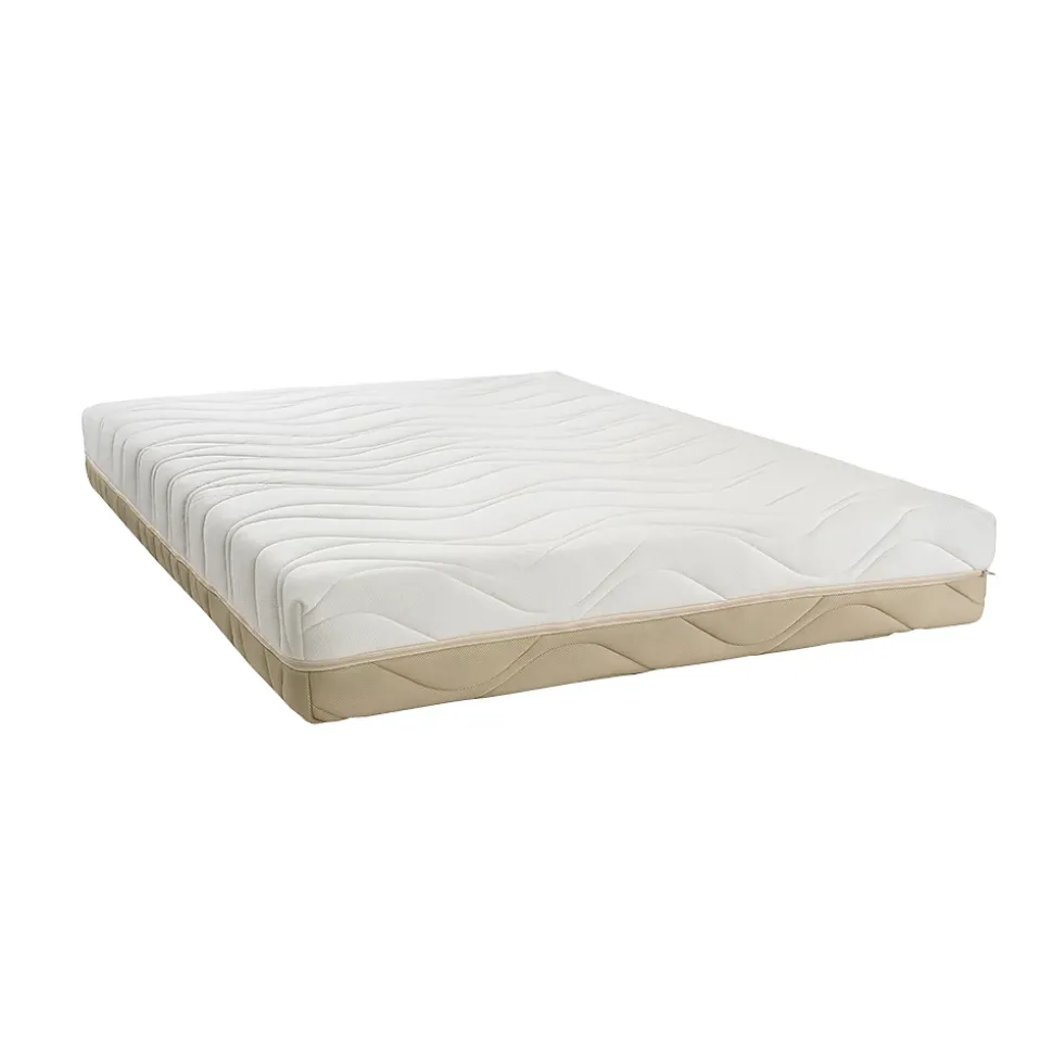 Ensemble Leman 140x190 cm Matelas Mousse + Sommier Bois