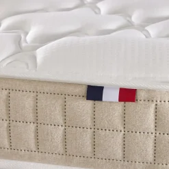 Ensemble matelas 100% latex 3 zones sommier noir 140x190