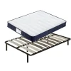 Ensemble Matelas à ressorts + Sommier avec lattes larges 140x190cm, Epaisseur du Matelas 22cm