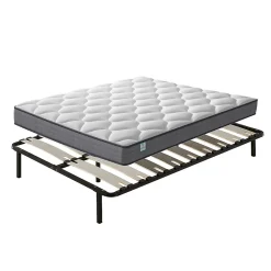 Ensemble Matelas à ressorts + Sommier avec lattes larges 160x200cm, Epaisseur du Matelas 20cm