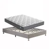 Ensemble Matelas à ressorts + Cadre de lit Plateforme Capitonné 140x190cm, Epaisseur du Matelas 20cm