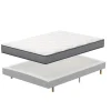 Ensemble Matelas à ressorts+ Lit Sommier Tapissier Déco 160x200cm, Epaisseur du Matelas 20cm
