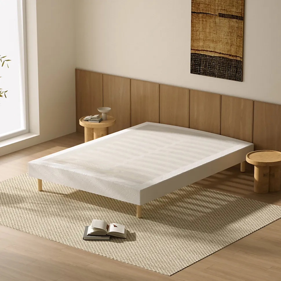 Ensemble Matelas à ressorts+ Lit Sommier Tapissier Déco 160x200cm, Epaisseur du Matelas 20cm