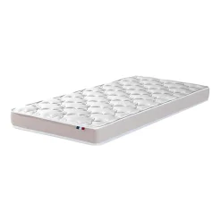Ensemble Matelas accueil Latex INITIAL Sommier en Kit - Chêne gris, - 90 x 190 cm