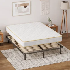 Ensemble Matelas en mousse + Sommier à Lattes 160x200cm, Epaisseur du Matelas 18 cm