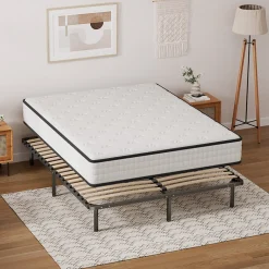 Ensemble Matelas en mousse + Sommier à Lattes 140x190cm, Epaisseur du Matelas 22cm