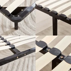 Ensemble Matelas en mousse + Sommier à Lattes 160x200cm, Epaisseur du Matelas 22cm