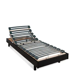 Ensemble Matelas Mousse Accueil Mémoire de forme + Sommier électrique Flex 90x200 cm