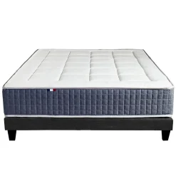 Ensemble matelas ressort 7 zones et mémoire forme sommier 140x190