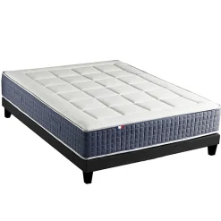 Ensemble matelas ressort 7 zones et mémoire forme sommier 140x190