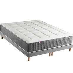 Ensemble matelas ressort 7 zones et sommier 2x80x200