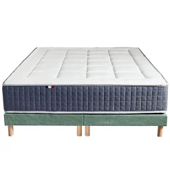 Ensemble matelas ressort 7 zones et mémoire forme sommier 2x90x200