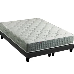 Ensemble matelas ressort 7 zones face hiver/eté différente 2x90x200