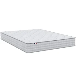 Ensemble matelas ressorts ASTRE + sommier kit beige à lattes flexibles 160x200