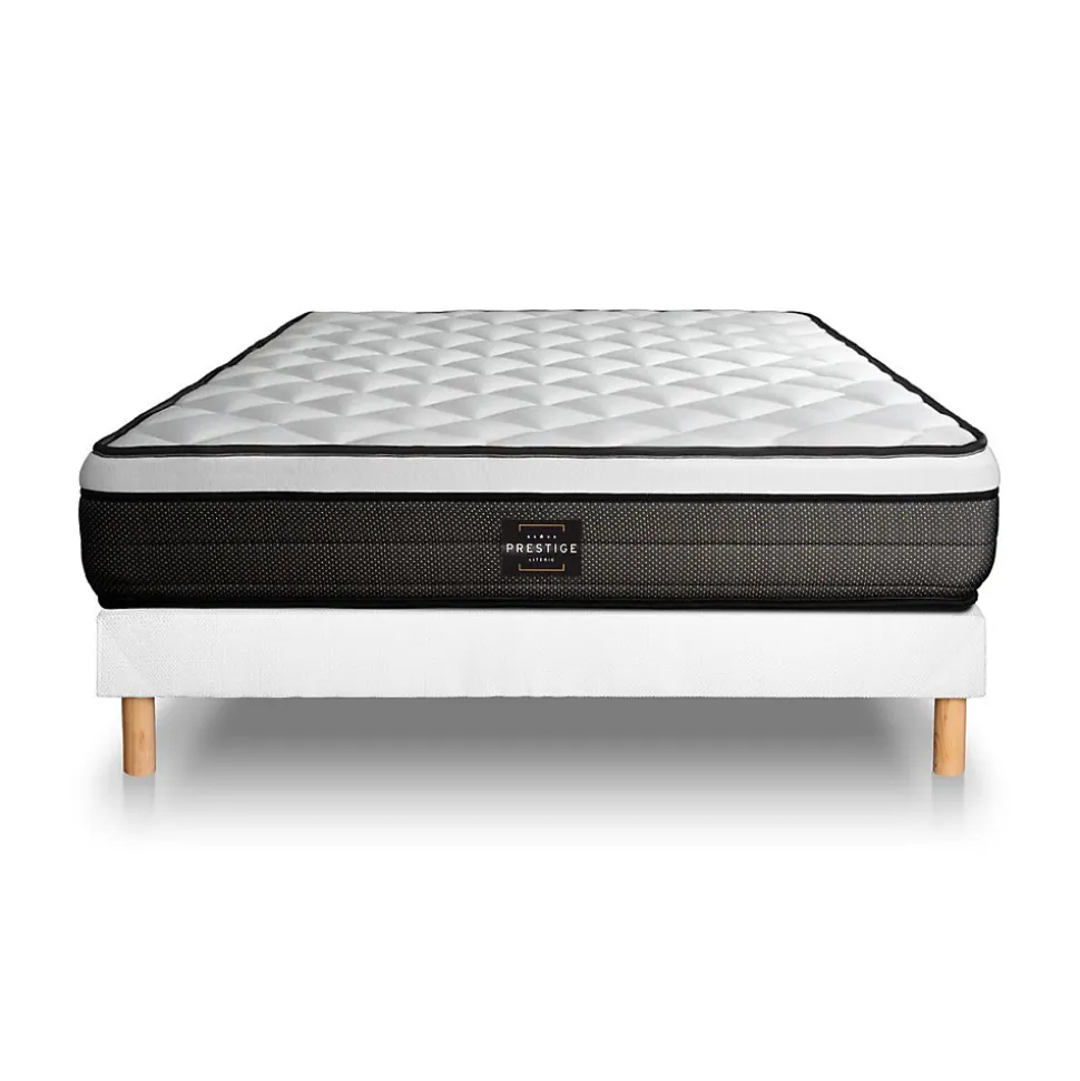 Ensemble Mémoire de forme de confort Ferme avec sommier kit