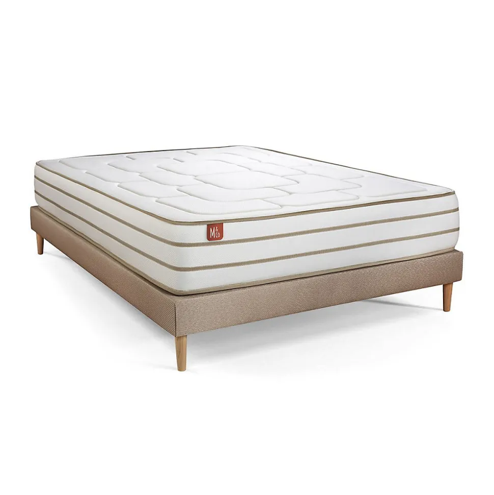 Ensemble Mémoire de forme de confort Equilibré avec sommier kit