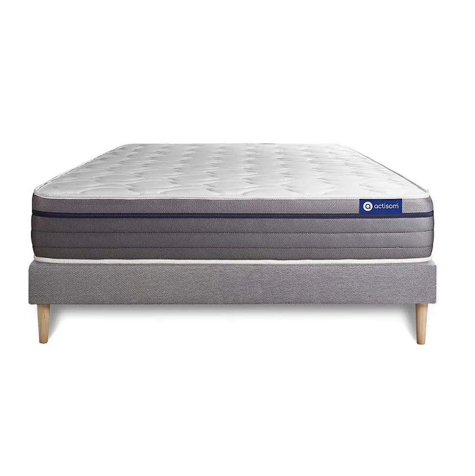 Ensemble Mémoire de forme de confort Equilibré avec sommier kit