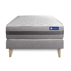 Ensemble Mémoire de forme de confort Mi-ferme avec sommier kit