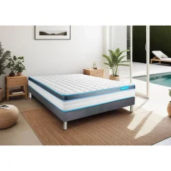 Ensemble Mémoire de forme de confort Ferme avec sommier tapissier
