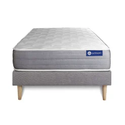 Ensemble Mémoire de forme de confort Mi-ferme avec sommier kit
