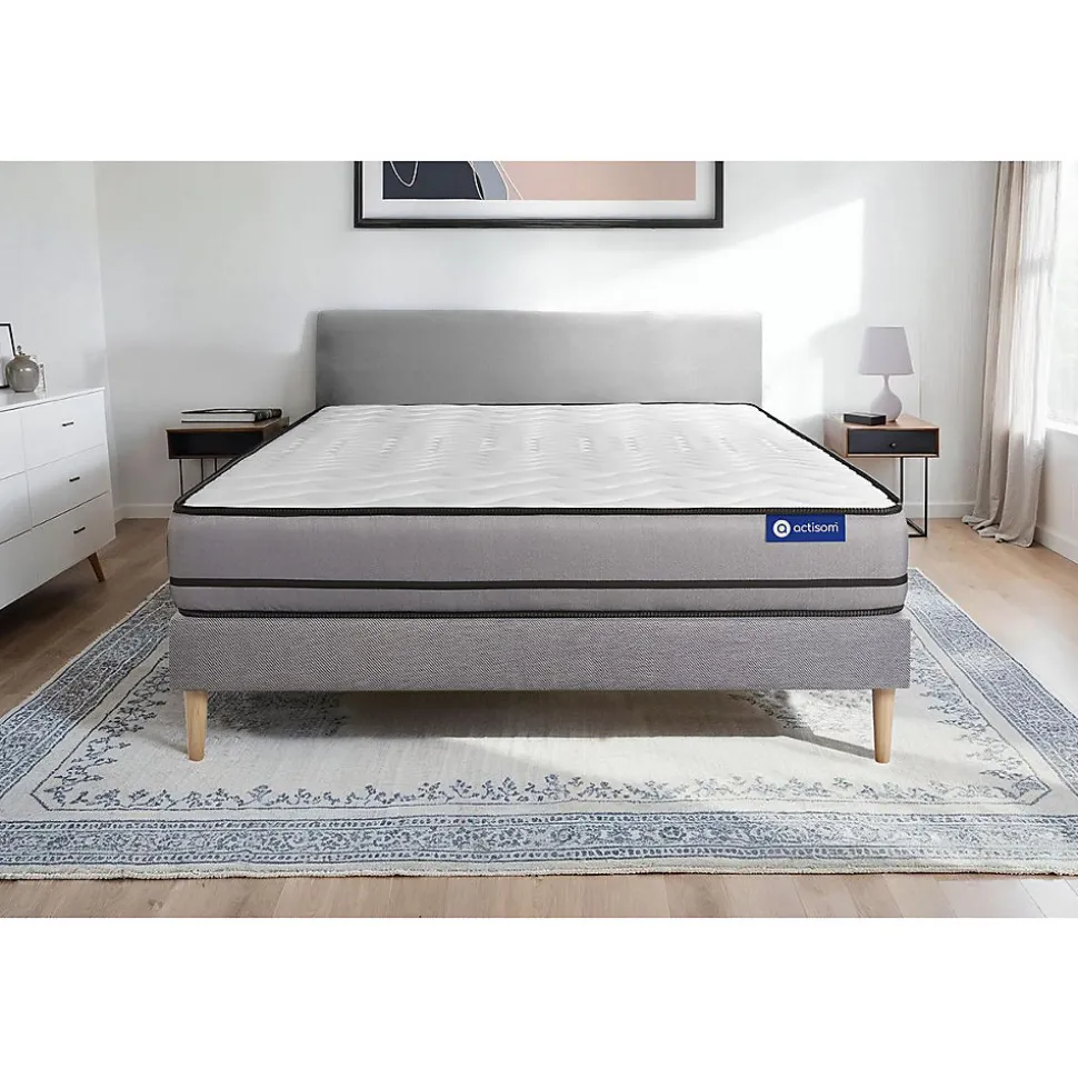 Ensemble Mémoire de forme de confort Très ferme avec sommier kit