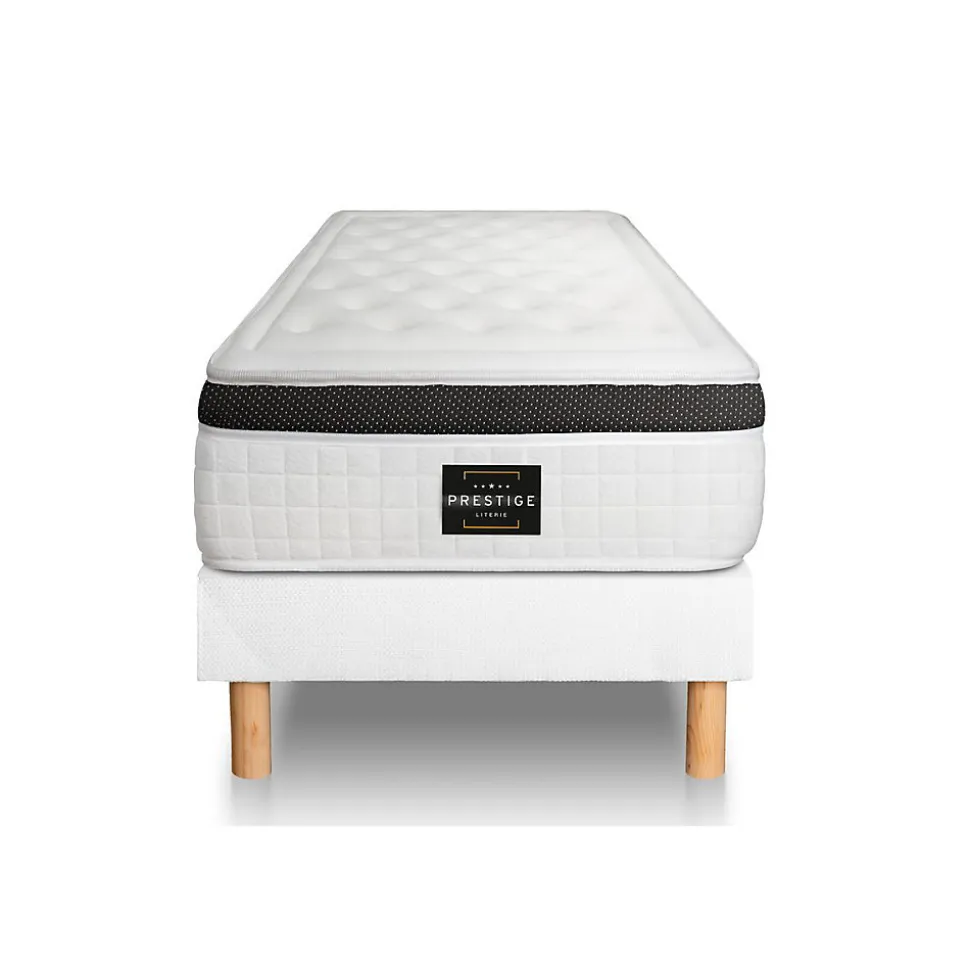 Ensemble Mémoire de forme de confort Equilibré avec sommier kit