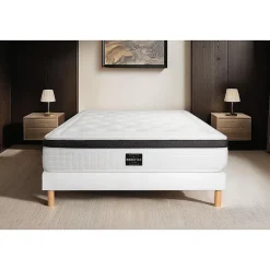 Ensemble Mémoire de forme de confort Equilibré avec sommier kit