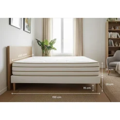 Ensemble Mémoire de forme de confort Equilibré avec sommier tapissier