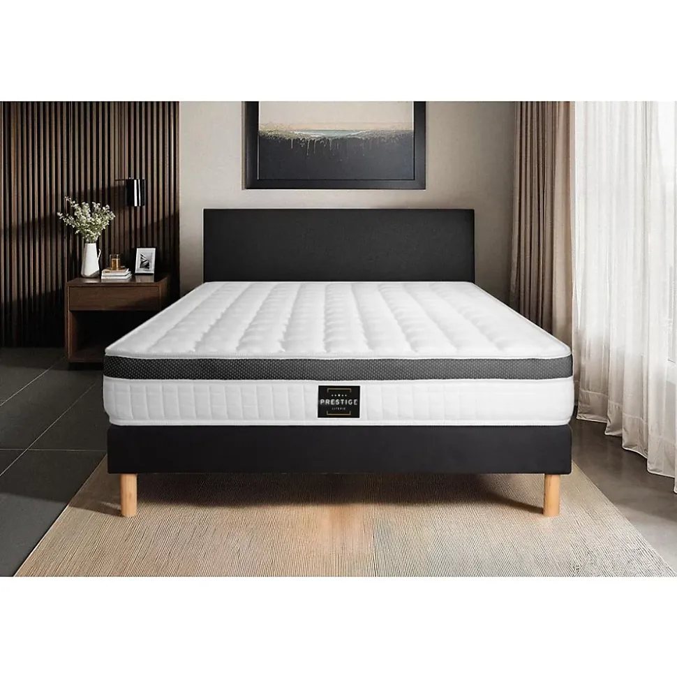 Ensemble Mémoire de forme de confort Ferme avec sommier tapissier