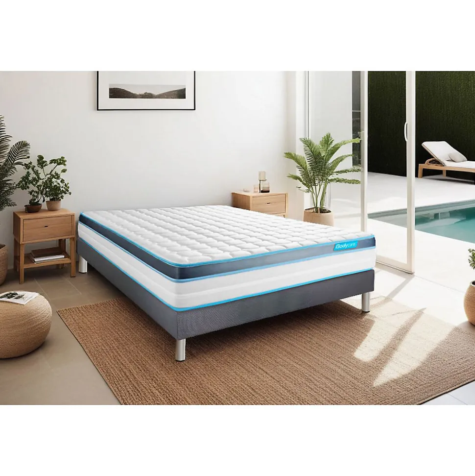 Ensemble Mémoire de forme de confort Ferme avec sommier tapissier