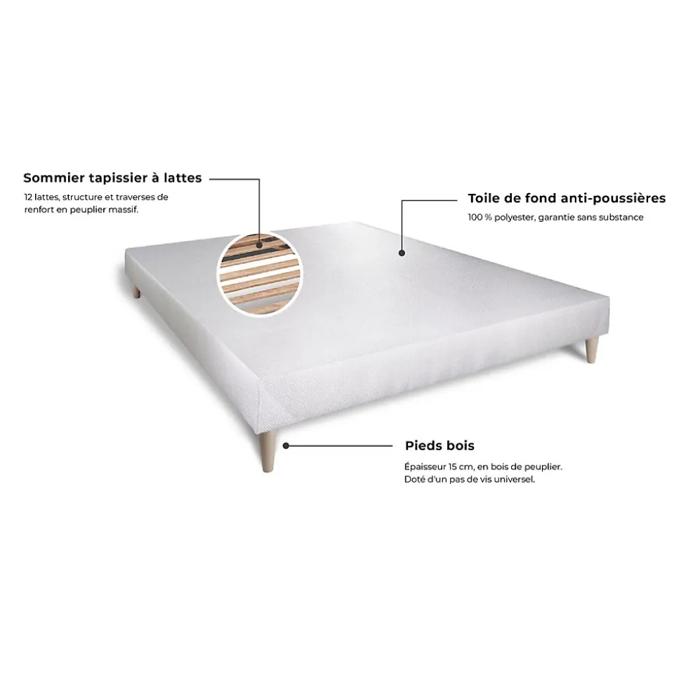 Ensemble Mousse de confort Très ferme avec sommier tapissier
