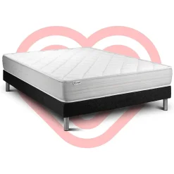 Ensemble Mousse polyuréthane à mémoire de forme de confort Ferme avec sommier tapissier