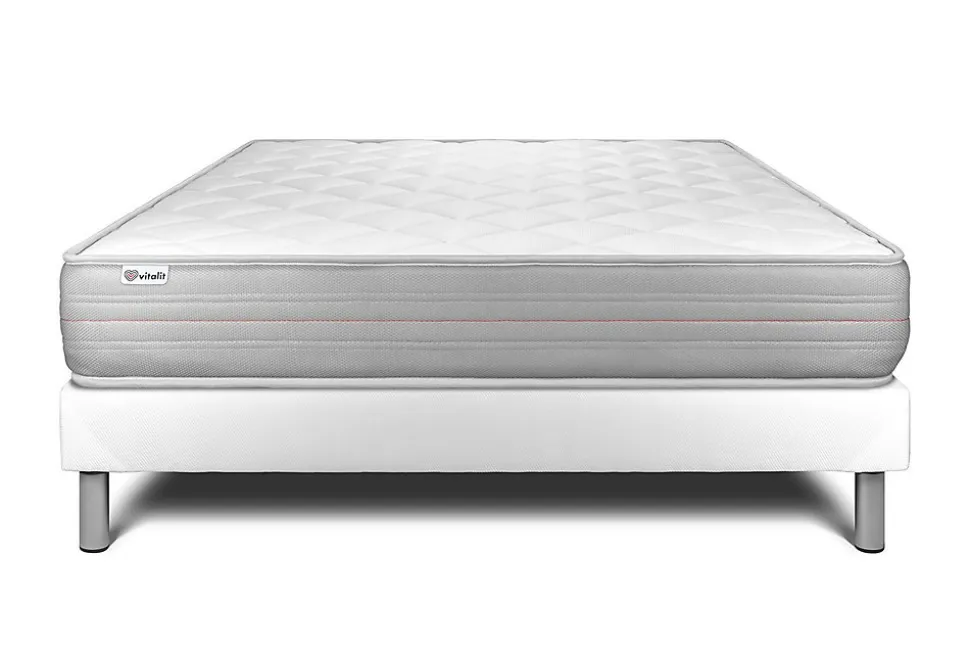 Ensemble Mousse polyuréthane à mémoire de forme de confort Ferme avec sommier tapissier