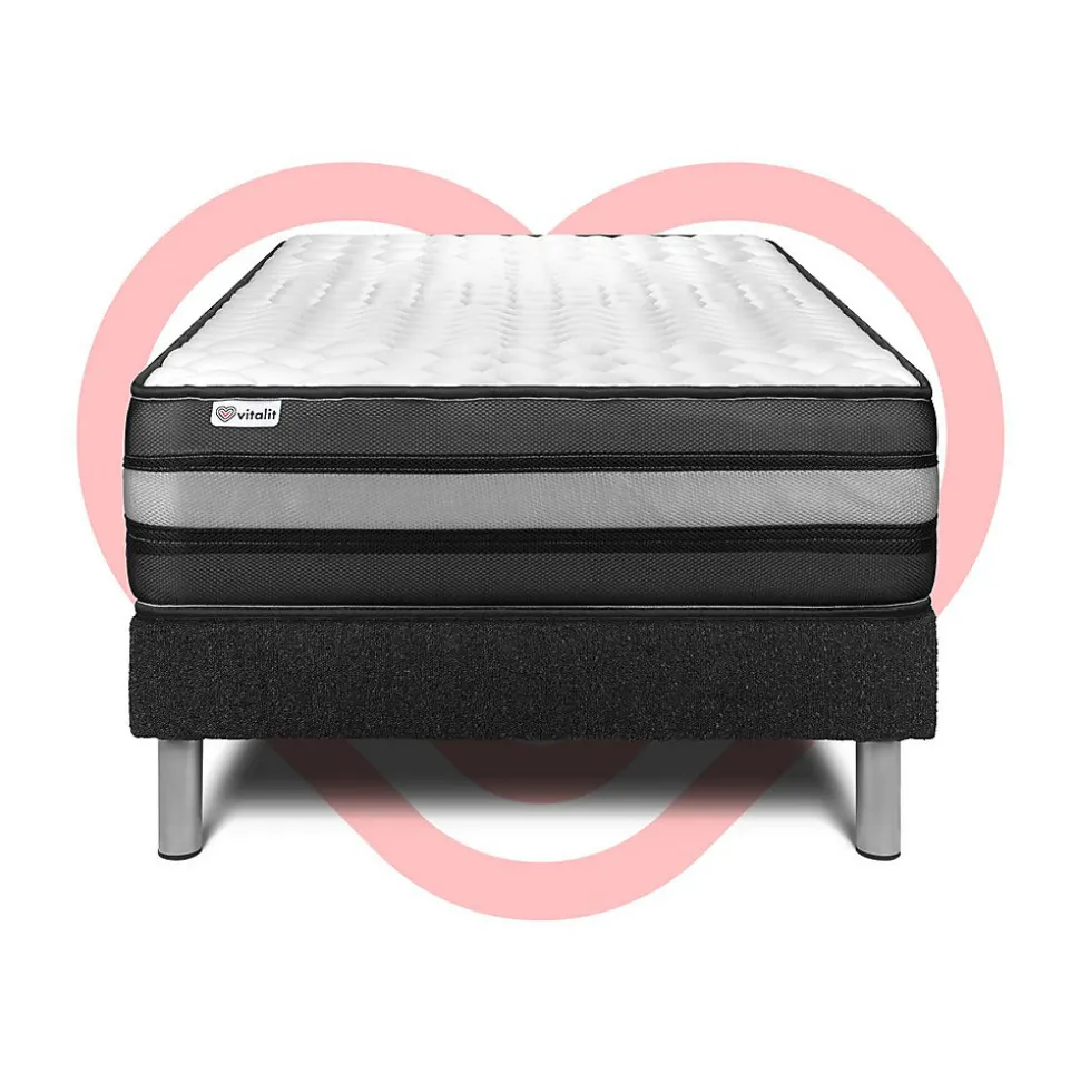 Ensemble Mousse polyuréthane à mémoire de forme de confort Ferme avec sommier kit