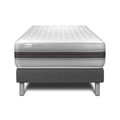 Ensemble Mousse polyuréthane à mémoire de forme de confort Equilibré avec sommier kit