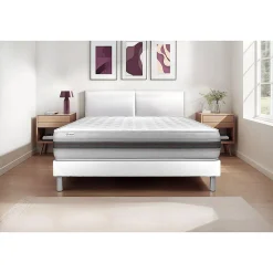Ensemble Mousse polyuréthane à mémoire de forme de confort Equilibré avec sommier kit