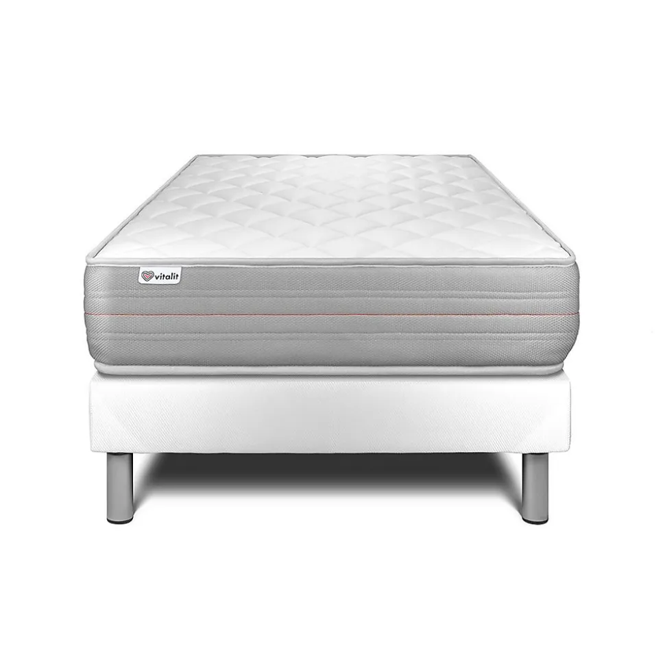 Ensemble Mousse polyuréthane à mémoire de forme de confort Ferme avec sommier tapissier