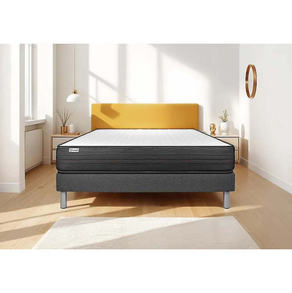 Ensemble Mousse polyuréthane à mémoire de forme de confort Ferme avec sommier kit