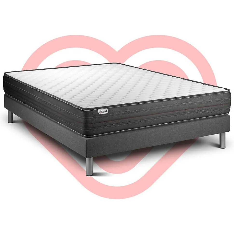 Ensemble Mousse polyuréthane à mémoire de forme de confort Ferme avec sommier kit