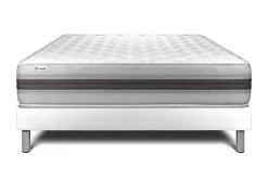 Ensemble Mousse polyuréthane à mémoire de forme de confort Equilibré avec sommier tapissier