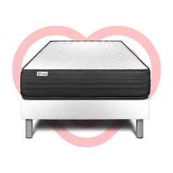 Ensemble Mousse polyuréthane à mémoire de forme de confort Ferme avec sommier tapissier