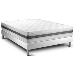 Ensemble Mousse polyuréthane à mémoire de forme de confort Equilibré avec sommier kit