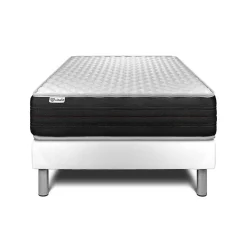 Ensemble Mousse polyuréthane à mémoire de forme de confort Ferme avec sommier tapissier