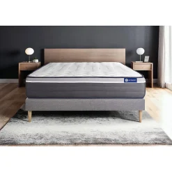 Ensemble Ressorts ensachés et mémoire de forme de confort Très ferme avec sommier kit