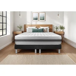 Ensemble Ressorts ensachés et mémoire de forme de confort Equilibré avec sommier tapissier