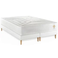 Ensemble Ressorts ensachés et mémoire de forme de confort Ferme avec sommier tapissier