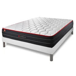 Ensemble Ressorts ensachés et mémoire de forme de confort Equilibré avec sommier kit