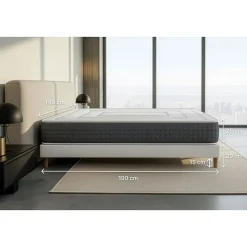 Ensemble Ressorts ensachés et mémoire de forme de confort Ferme avec sommier kit